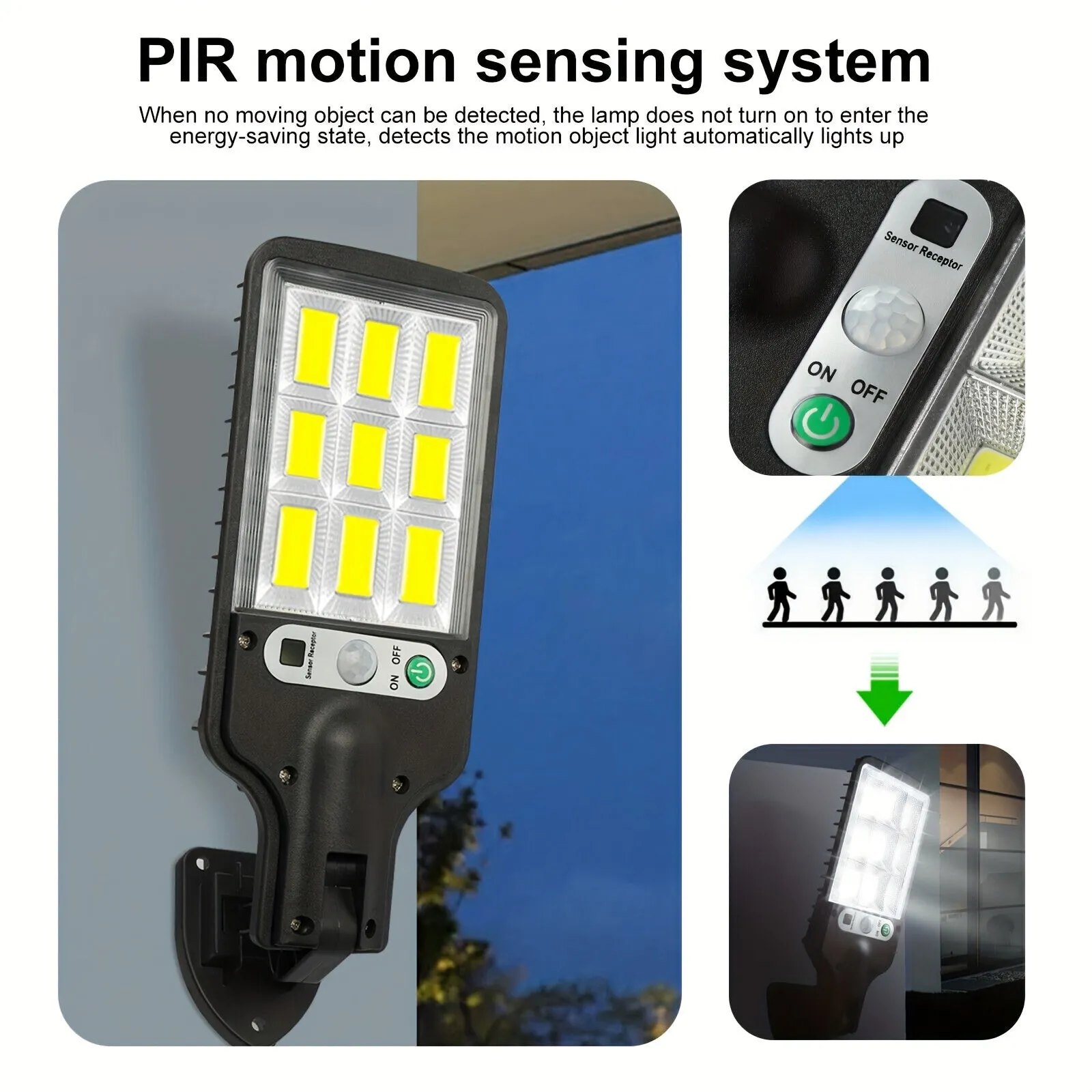 Remote Controlled Solar Security Light for Garden and Garage