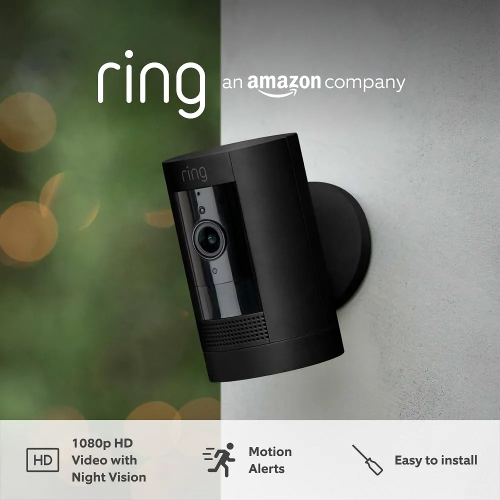 Ring Outdoor Camera Battery (Stick Up Cam) Black | B0C5QWYNVH