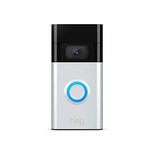 Ring Video Doorbell - 1080p HD video, improved motion detection, easy installation – Satin Nickel