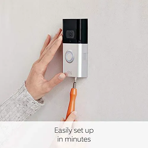 Ring Video Doorbell 3 Plus | 1080p HD video, Advanced Motion Detection, 4-second previews and easy installation | With 30-day free trial of Ring Protect Plan