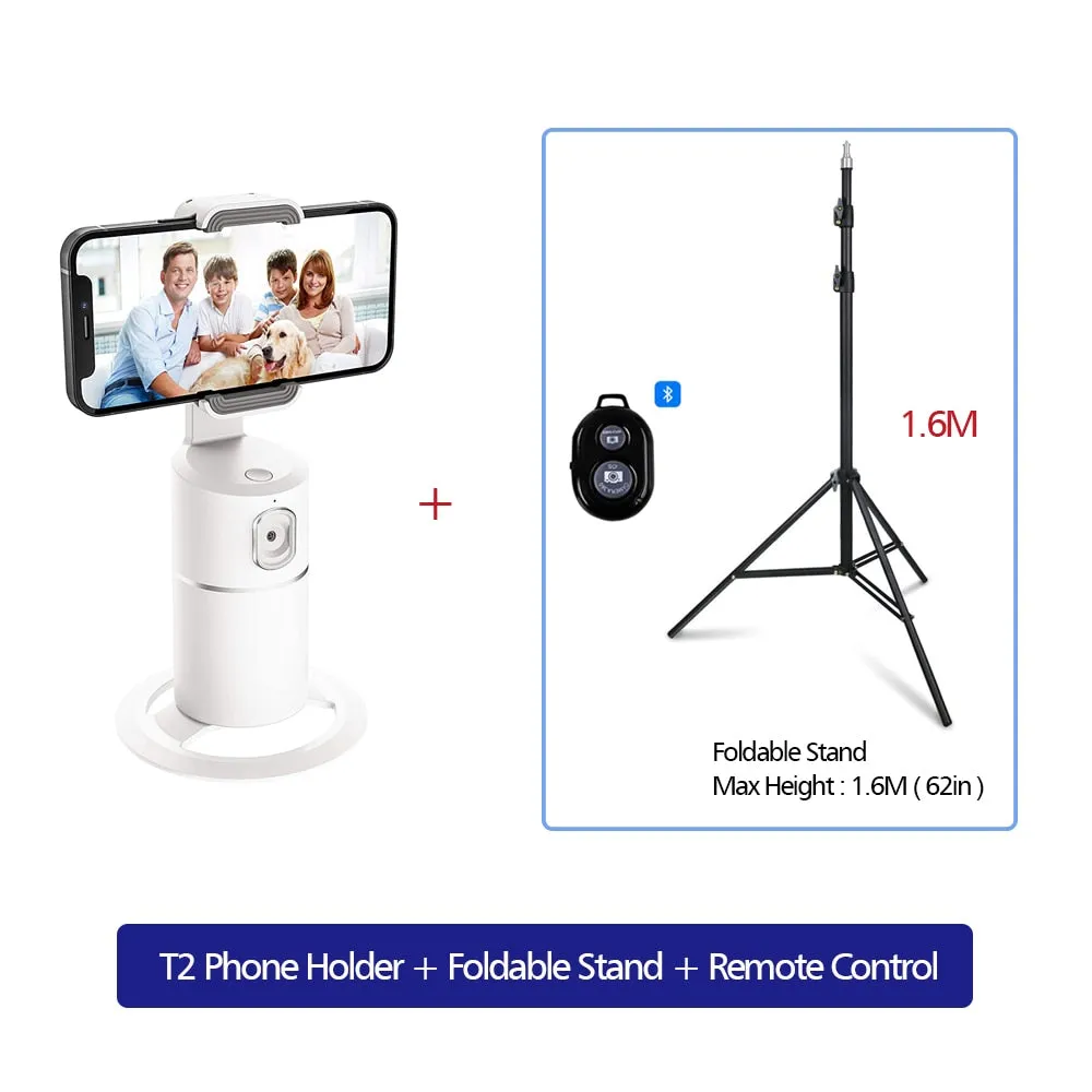 Selfie Tracking Motion Tracking Phone Holder - 360° Rotation