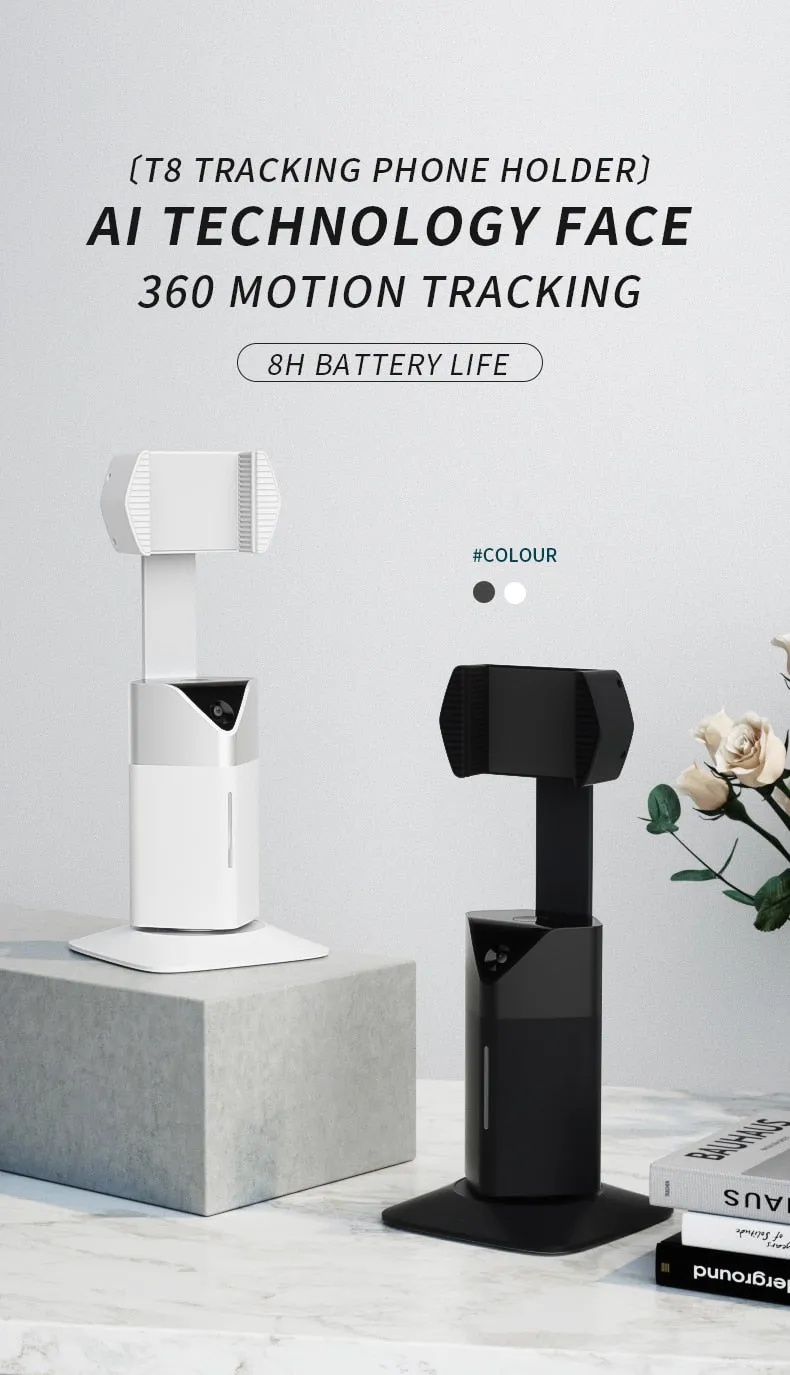 Selfie Tracking Motion Tracking Phone Holder - 360° Rotation