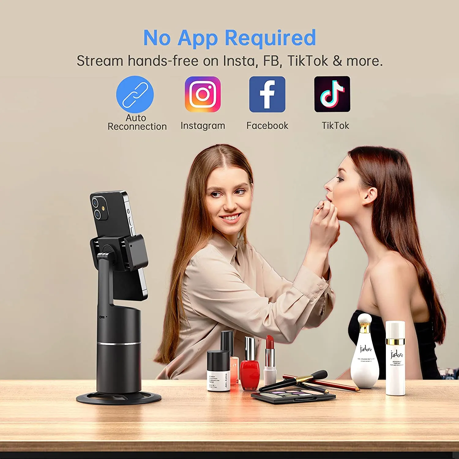 Selfie Tracking Motion Tracking Phone Holder - 360° Rotation