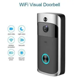 Silver Black Mini Smart Video  WiFi DoorBell