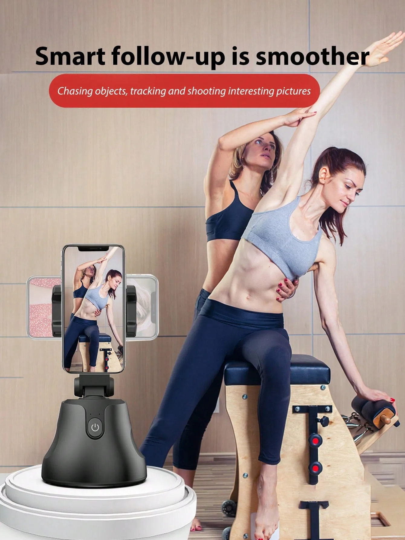 Smart 360° Auto-Tracking Camera Stand for Live Streaming and Mobile Phones