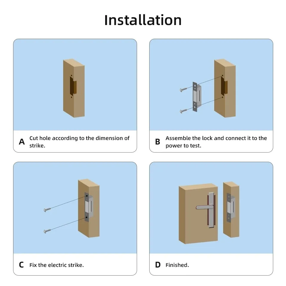 smart door lock Door Access System for Home Gate Electric Power Supply Control Miniature Power/Electric Lock Power/Access Control System