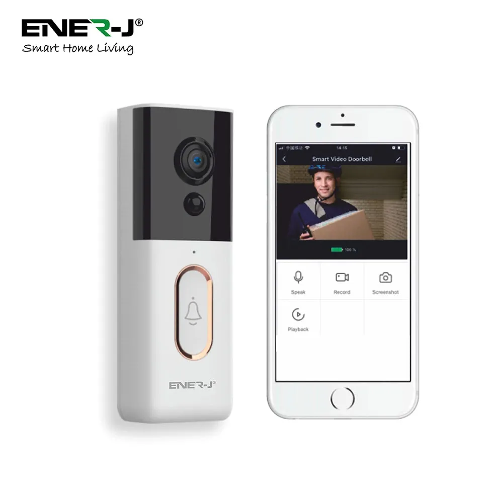 Smart PRO 2 Series WiFi Wireless Video Doorbell Camera 2K HD, 10000mAh Rechargeable Battery, Two Way Audio, Support 128G SD Card, IP45 Waterproof