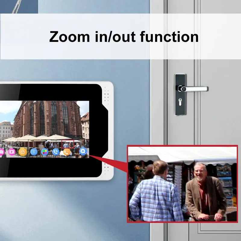 Smart Tuya 1080P HD 7" Wired WiFi LCD Home Video Door Phone System 1200TVL IP65 Outdoor Camera  Motion Detection Remote Control
