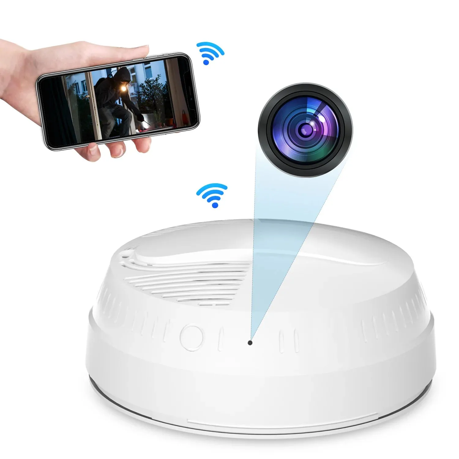 Smoke Detector Hidden Camera - WiFi Enabled