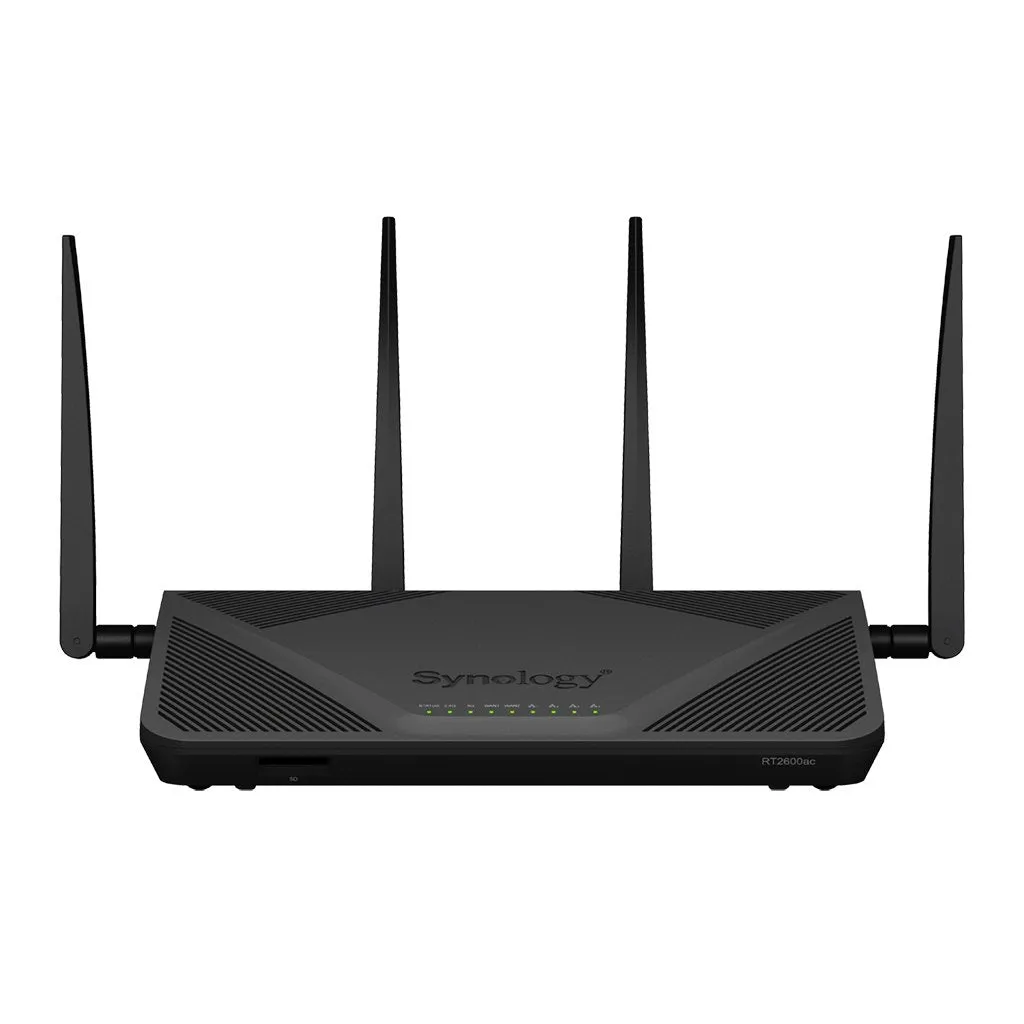 Synology Rt2600ac - Wireless Router 4-Port Switch - 1Gbe - Wan Ports: 2 - Wi-Fi 5 - Dual Band