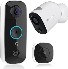 Toucan Security Floodlight Camera   Wireless Video Doorbell Bundle