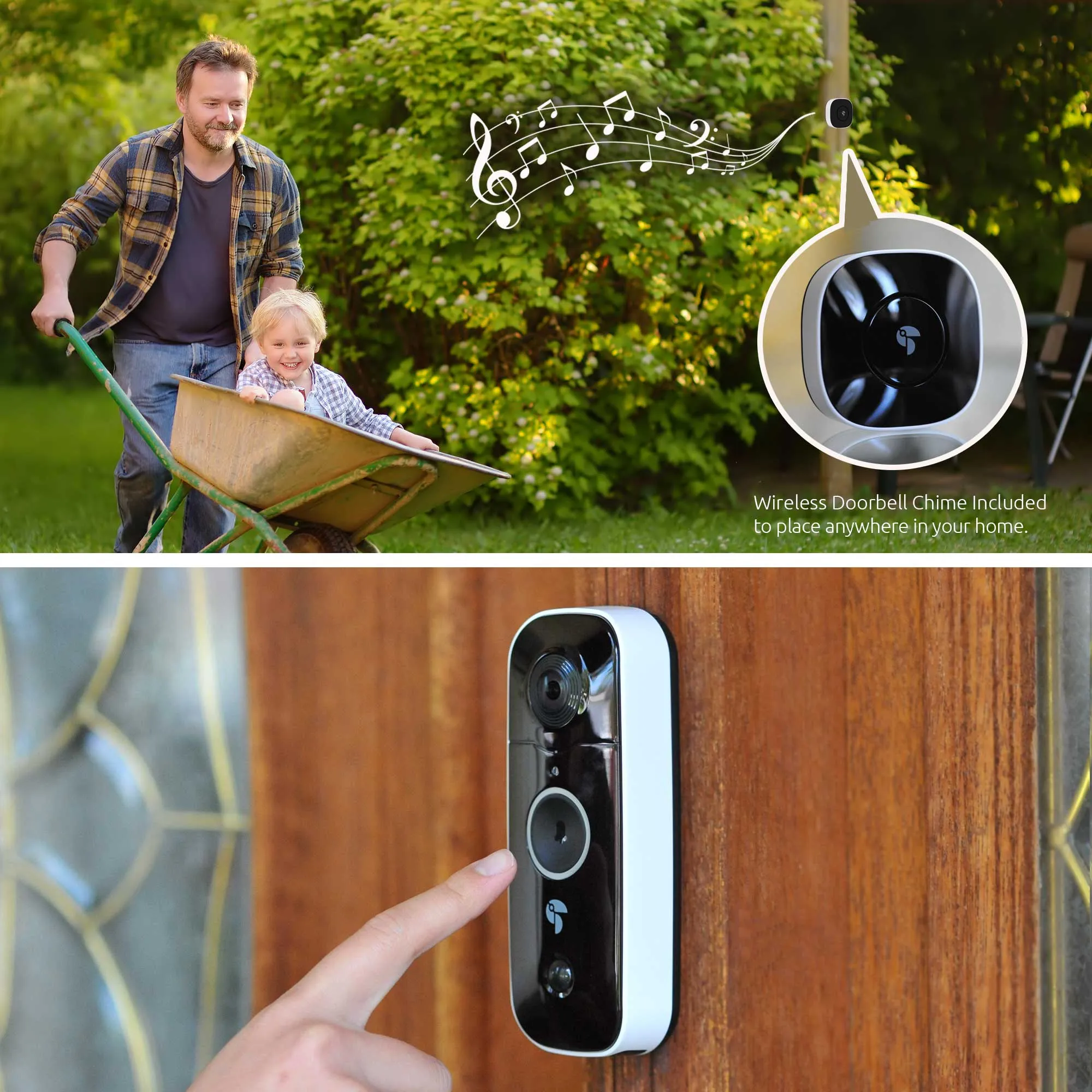 Toucan Wireless Security Camera PRO 3-Pack and Wireless Video Doorbell Bundle