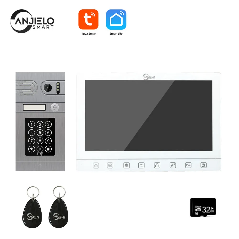 Tuya 10 inch Monitor Video Intercom For Home Doorbell Wifi Video Door Entry Tuya App Remote Control Unlock Smart Home Video Door Phone Intercom