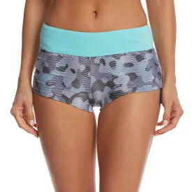 TYR - Women’s Active Della Boyshort-Lavare - Grey/Mint