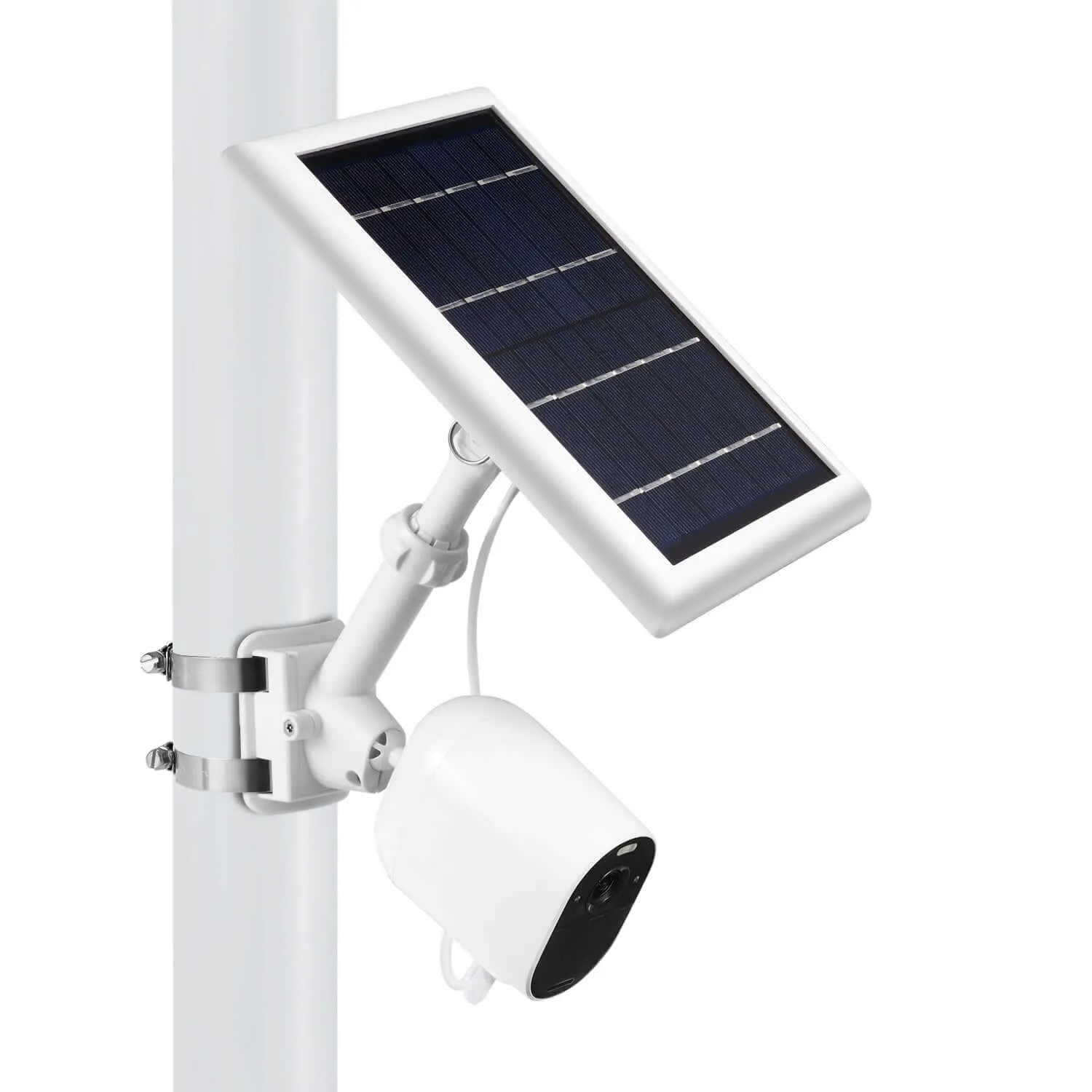 Wasserstein 2-in-1 Universal Pole Mount for Camera & Solar Panel | Wyze, Blink, Ring, Arlo, & Eufy Cams