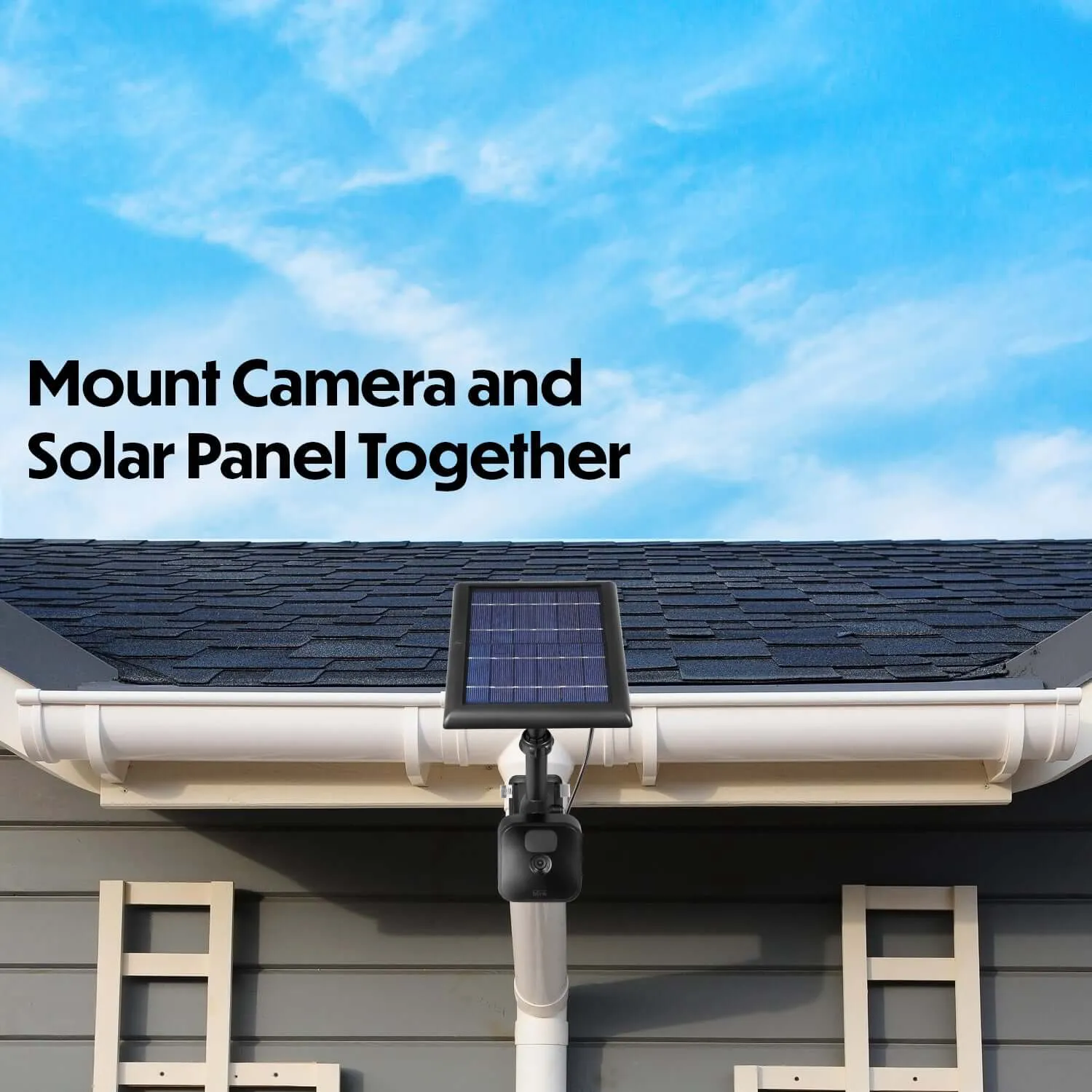 Wasserstein 2-in-1 Universal Pole Mount for Camera & Solar Panel | Wyze, Blink, Ring, Arlo, & Eufy Cams