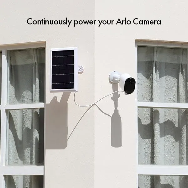 Wasserstein Arlo Solar Panel Charger for Arlo Ultra/Ultra 2, Arlo Pro 3/Pro 4 (White, 2 Pack)