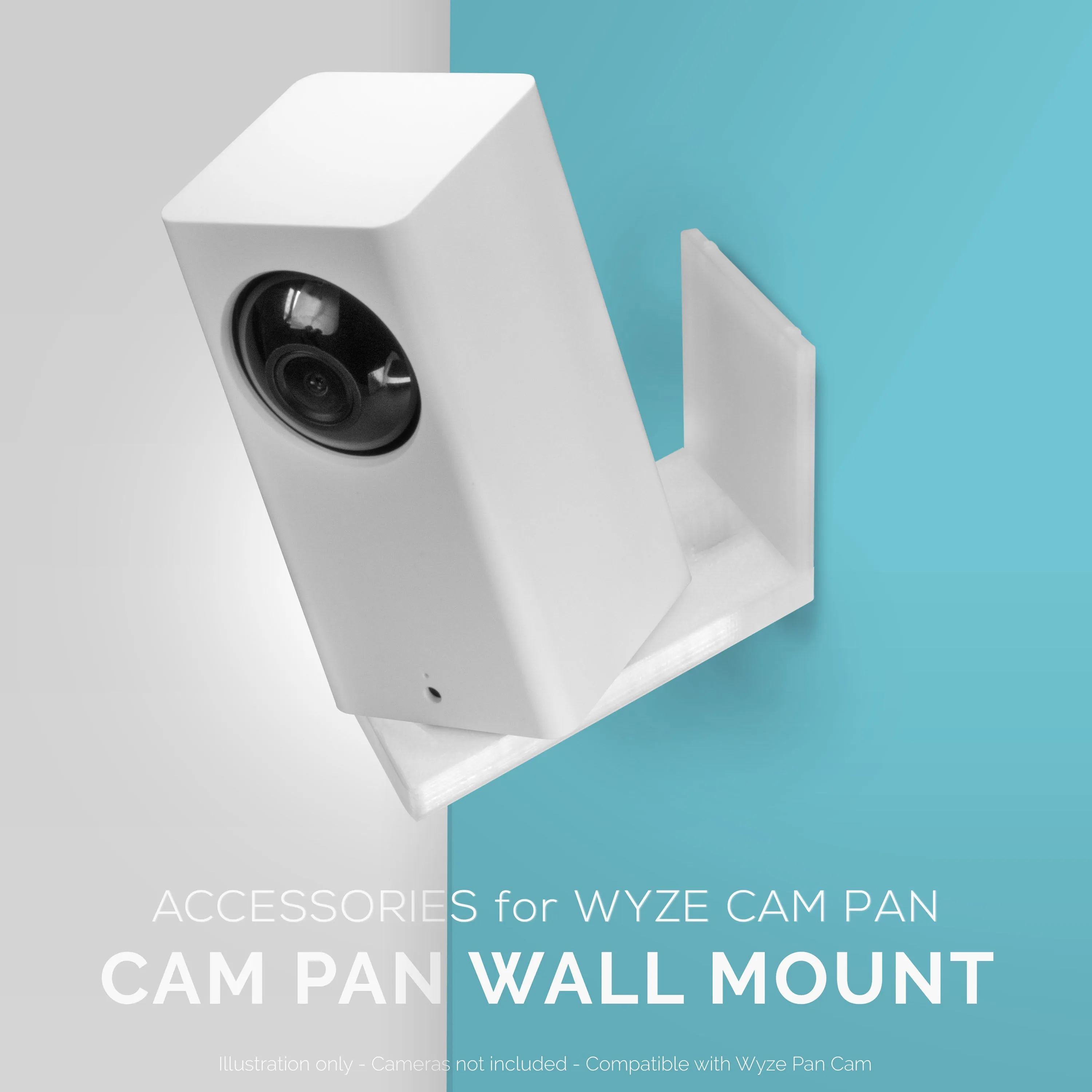 Wyze Cam Pan Tilted Adhesive Mount - V1 & V2 Compatible