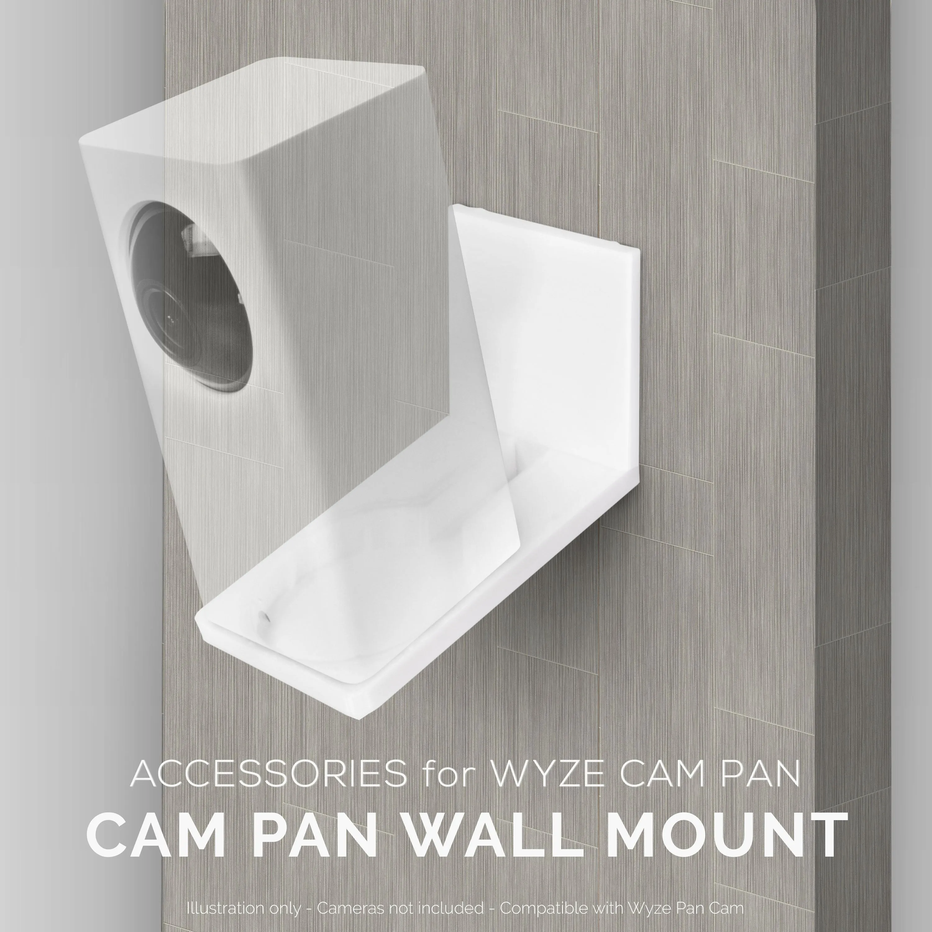 Wyze Cam Pan Tilted Adhesive Mount - V1 & V2 Compatible