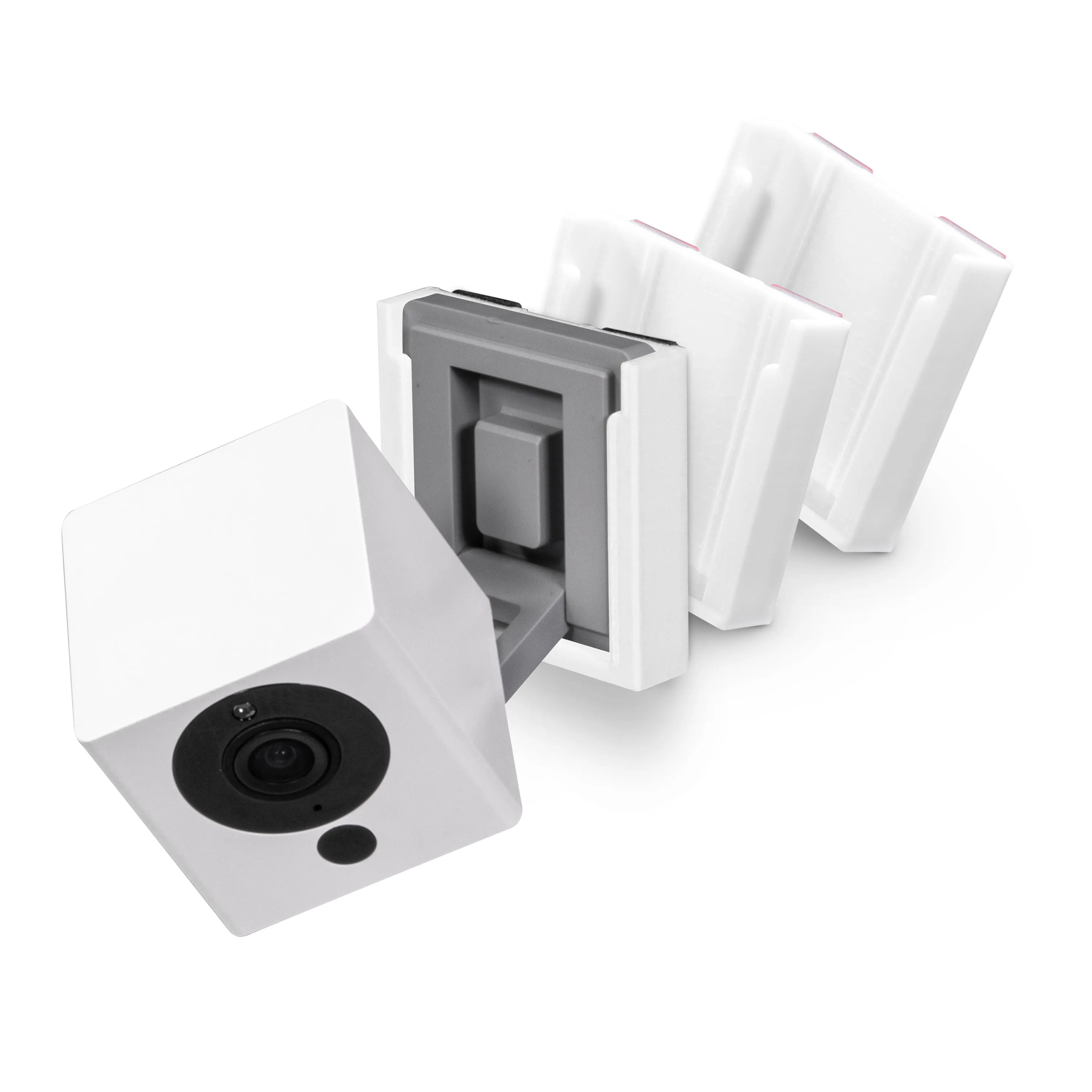 Wyze Cam v2 (3 Pack) Wall Mount - Adhesive Holder, No Screws or Mess (Not Compatible with V3)