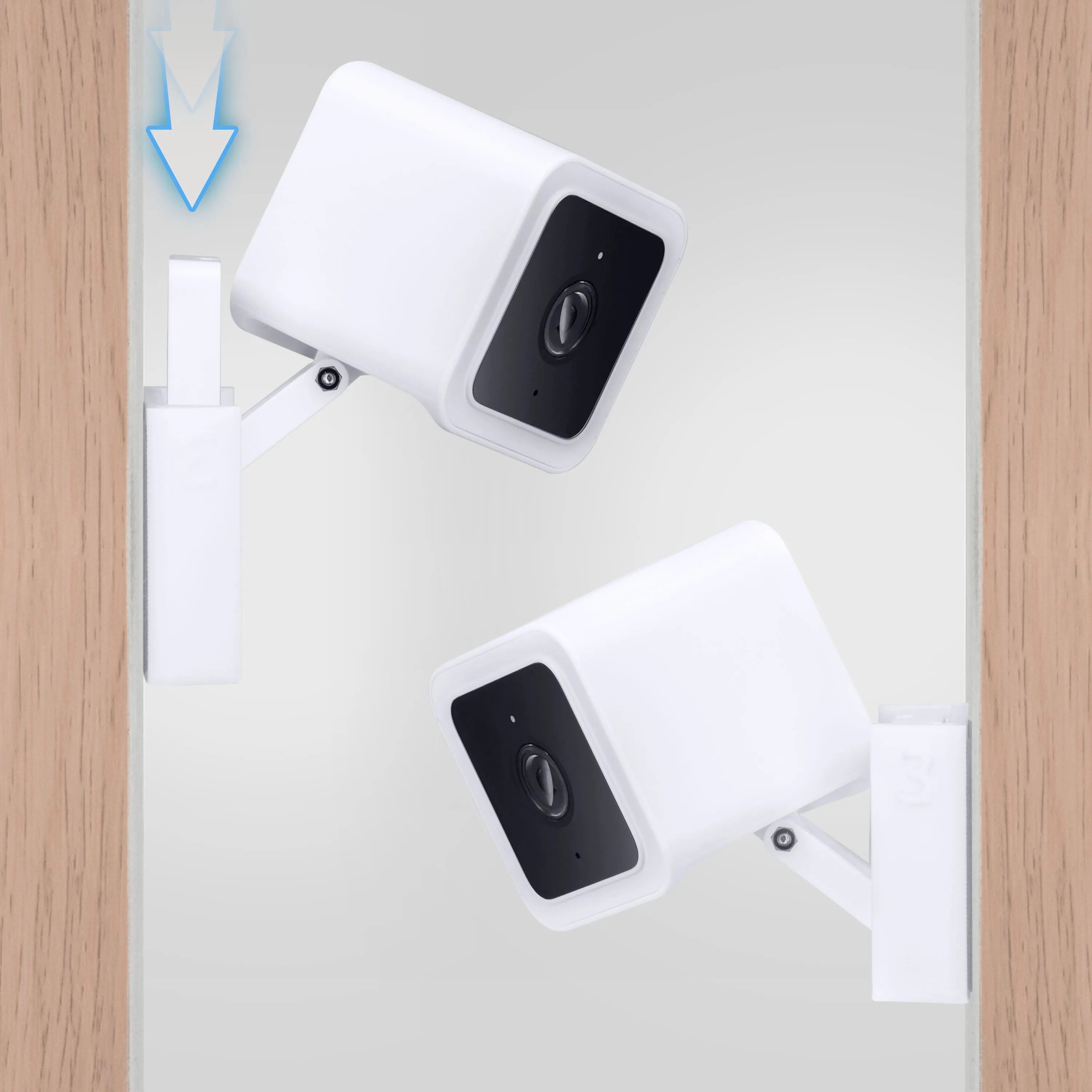 Wyze Cam V3 & V4 (3 Pack) Adhesive Wall Mount - Easy To Install, No Screws & Mess